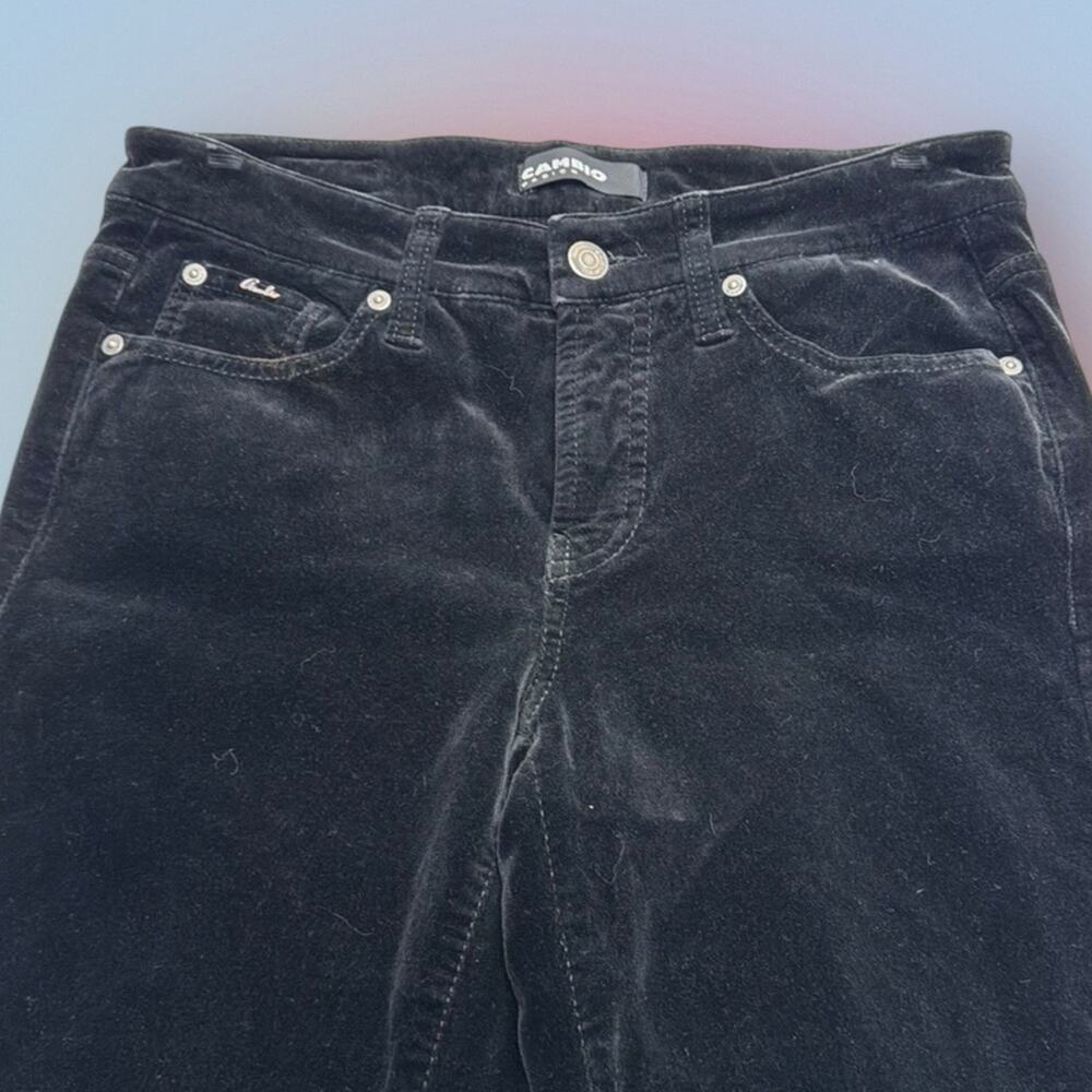 CAMBIO Women’s 6 Black Velour Straight Jeans